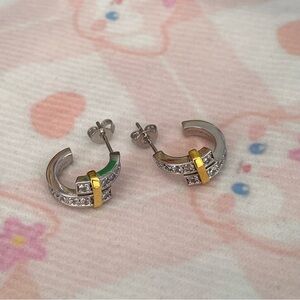 Tiffany 18k Open Diamond Earrings